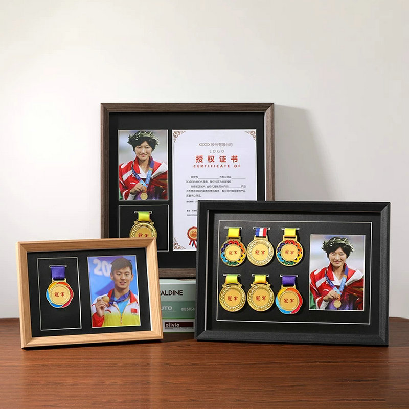 Photography Awards - Masif Ahşap Madalya Çerçevesi Maraton Sporları
