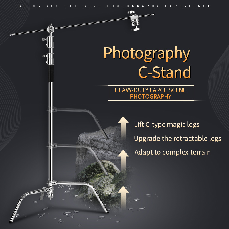 Photography Gear - C-Stand Fotoğraf Standı Paslanmaz Çelik, Tutma
