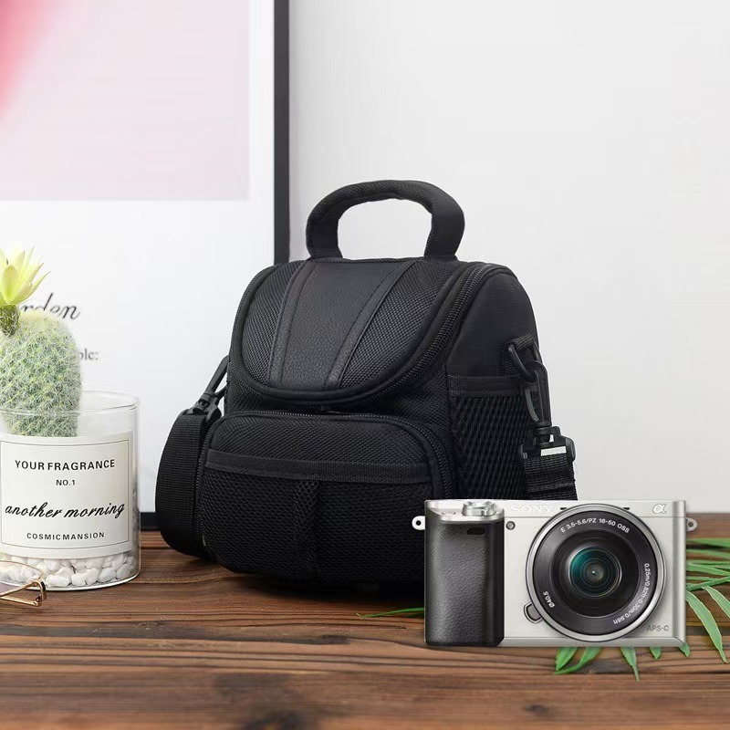 Photography Gear - Çok Bölmeli Minimalist Kamera Omuz Çantası,