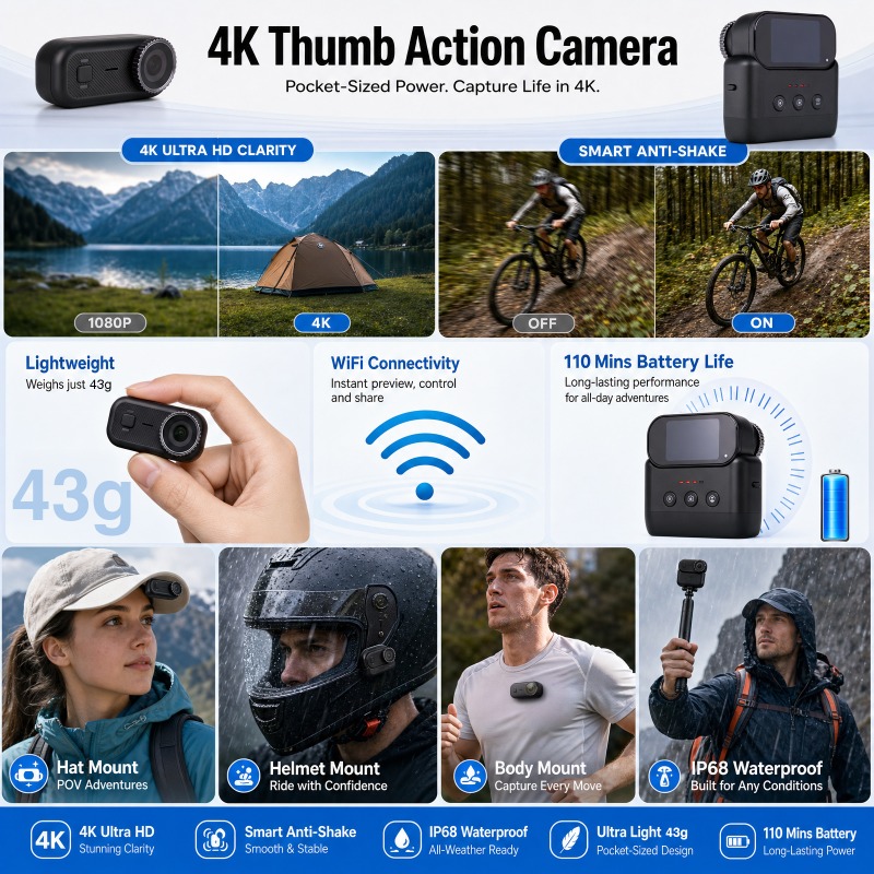 APEX Action 4K Kamera Mini POV - Camera Rain Cover incelemesi ve fiyatı